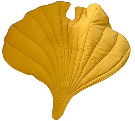 JAWSEU Alfombra de bebé, Alfombra de Gateo de bebé, Alfombra de Juego de algodón en Forma de Hoja, Alfombra de Juego de Alfombra Suave para bebé, Manta Lavable para acurrucarse