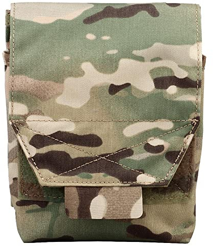 Tenoburian Multitaktische Tasche mit Klettverschluss, EDC-Aufbewahrungstasche mit Magazintasche 5,56 7,72 mm für Gürtel, MOLLE-System, kugelsichere Weste, CP, Grün