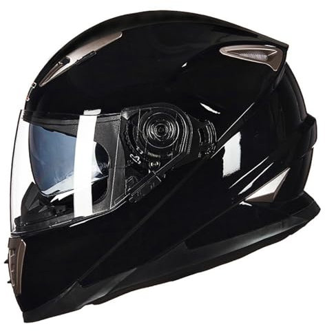 RUYICZB Casque De Moto Intégral Approuvé par Le Dot, Double Pare-Soleil, Casques Rabattables avec Système De Ventilation Électrique, Casque Quatre Saisons pour ATV Crash Racing,C,L