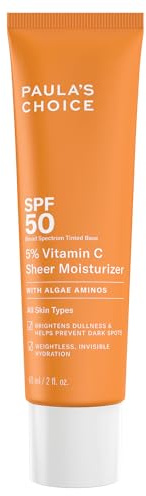 Paula's Choice 5% Vitamina C Crema Giorno SPF 50 - Crema Viso Idratante i Protezione Solare - Idrata & illumina la Pelle - con Tre Tipi di Vitamina C - Tutti i Tipi di Pelle - 60 ml