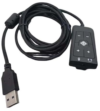 Spemendi Actualiza Auriculares con la Tarjeta de Sonido Externa USB A 3,5mm Auriculares Mics Adaptador para Cloud2 7,1 Auriculares