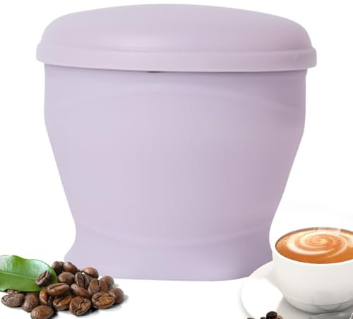 Générique Portable Folding Cup, Travel Tumbler, 2.99x2.87 Inches Silicone and 304 Stainless Steel, Space-Saving Travel Mug for Coffee, Tea, Cocktails, Beverages