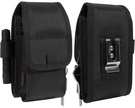 KENOBE Marsupio EDC da Cintura, Portautensili Multiuso a 5 Tasche, Fondina Multiuso, Marsupio Tattico, Organizer per Telefono Cellulare per Lavoro, Escursionismo, Campeggio, Barbecue, Soccorso