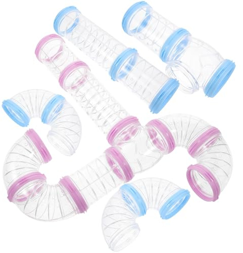 Alasum Tunnel in Plastico per Gabbietta per Criceti Tubi Collegabili, Set da 2 per Migliorare L’attività e L’habitat dei Piccoli Animali