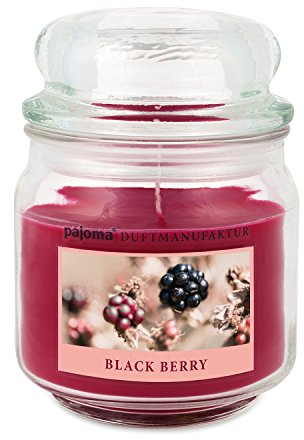 pajoma® Duftkerze im Bonbonglas 248 g, Black Berry | Sweet Edition - Premium Kerze zum verschließen, Brennzeit ca. 55 Stunden