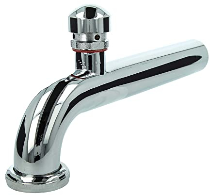 tecuro 90° Abgangsbogen mit Rohrbelüfter, Siphon Geruchsverschluss, verchromt, 175 mm, Rohrdurchmesser 32 mm, kürzbar