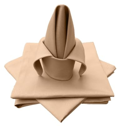 Lemos Home Servilletas de Tela, 4 Unidades, 100% algodón, colección Concepto, Color y tamaño a Elegir (Juego de 4 servilletas de Tela, 45 x 45 cm, Camel)