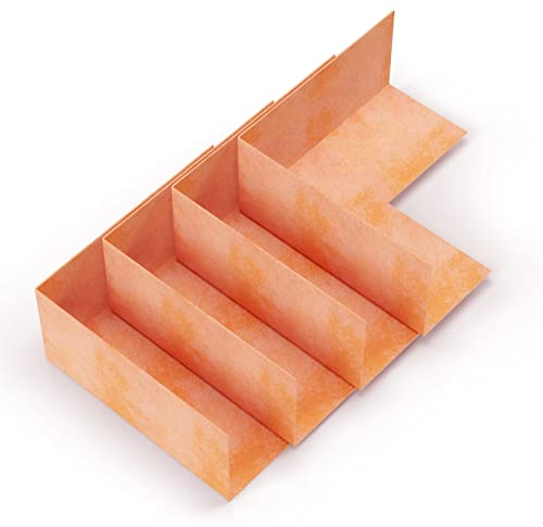 UCANVIN 4 piezas impermeabilizantes de esquina interior de ducha sin costuras membrana de esquina de polietileno para bañera y sala de vapor