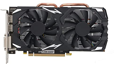 VBESTLIFE RX580-Grafikkarte, 8 GB GDDR5 256BIT Low Noise Desktop-PC-Gaming-Grafikkarte, PCIE 3.0, Dual Cooling Fan, Unterstützt DirectX 12