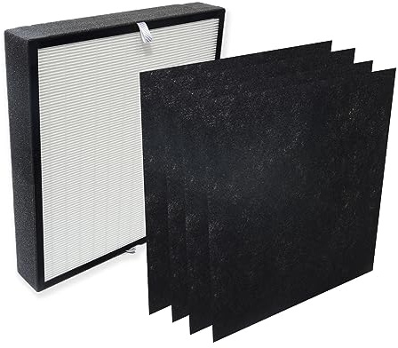 PUREBURG Replacement Filter Compatible with Alen A350 and A375 Air Purifiers, Part No. BF25A (Also Compatible BF15A),H13 HEPA Activated Carbon Air Clean Dust VOCs Odor,1+4 Pre-Filters