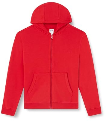 Mukua Byron Kids, Felpa per bambini con cappuccio e cerniera, colore Rosso, Taglia 9/11