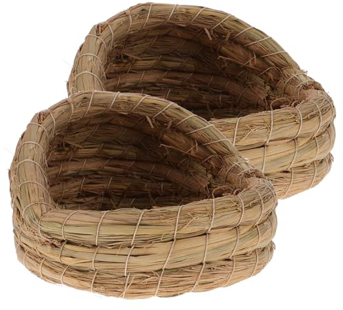jojofuny Lot de 2 Nids en Paille pour Poulailler, Nids D’élevage et Couchage pour Poules, Habitat Naturel pour Volailles Domestiques