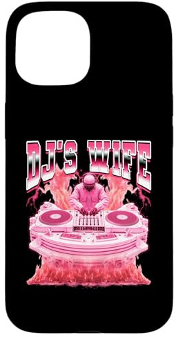 Tocadiscos DJ's Wife Disc Jockey Estilo Bootleg de los 90 Carcasa para iPhone 15