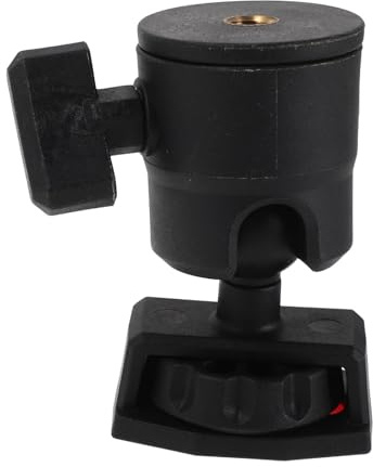 WESIEVYA Mini rótula giratoria - Montura de rótula de 1/4 para trípode de cámara con rotación de 360° - Mini panorámica para trípode, Ideal para Flash, cámaras DSLR, transmisiones,