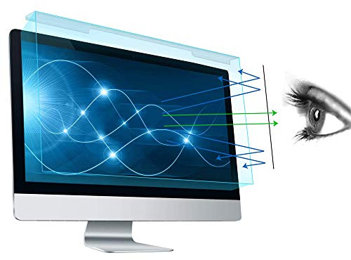 FiiMoo 20-22 Zoll Computer Universal Anti-Blaulichtfilter, Blaulicht blockierende Displayschutzfolie für Diagonal 20, 21,5, 22 Zoll 16: 9/16:10 Widescreen Desktop PC Monitor (19,88 x 12,59 inch/LxW)