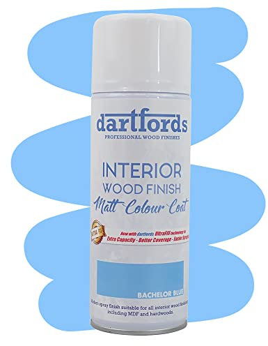 dartfords Country Colours Interior Furniture and Craft Matt Spray Paint - 400ml Aerosol, Bachelor Blue