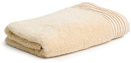 Möve Loft Uni mit Chenillebiesen Handtuch 50 x 100 cm aus 100% Baumwolle (Spinair), Beige