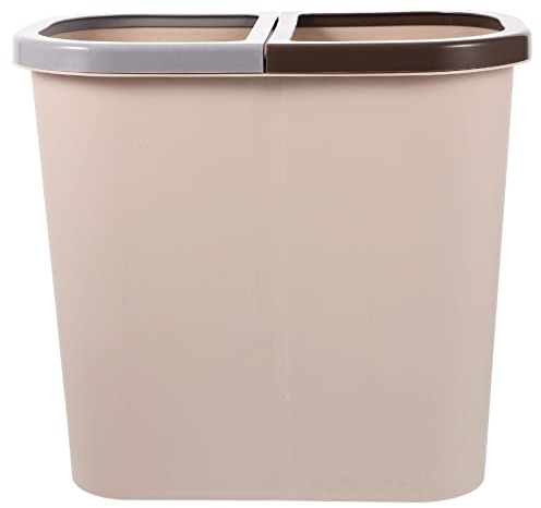 Poubelle De Tri Mini Poubelle Combo Et Corbeille à Chambre Tri Dechets 2 Compartiments Extérieure Classée Mode Bureau Plastique Compost