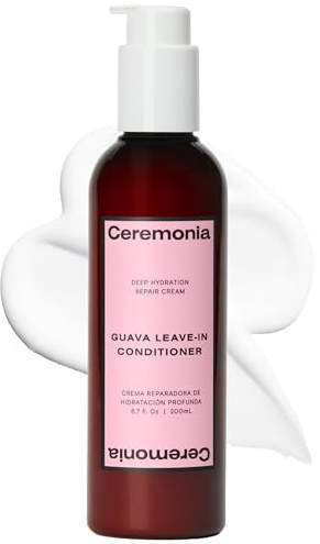 Ceremonia Guava Leave-In Conditioner Deep Hydration Repair Cream with Tamarind and Avocado, 6.7 Fl Oz | 200 mL