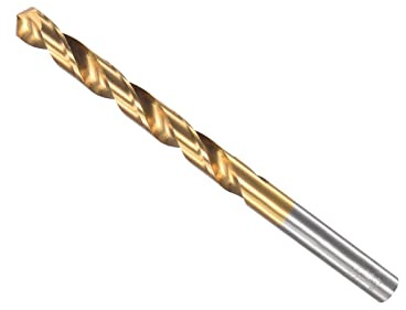 CoCud Torsione Trapano Punte, 7,2mm Perforazione Diametro, Titanio Rivestito Alta Velocità Acciaio 6542 Dritto Rotondo Codolo - (per Inossidabile Acciaio Lega Metallo), 1 pezzo