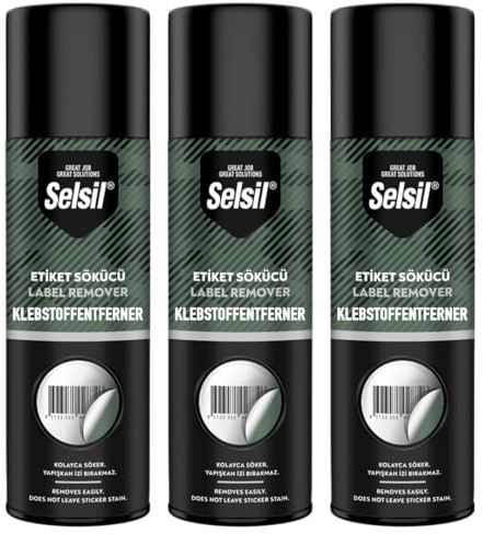 Bastelzone Détachant d'étiquettes, dissolvant d'étiquettes, dissolvant de colle, dissolvant de colle, dissolvant d'autocollants, retrait d'autocollants, spray de dissolvant d'étiquettes (3 x 200 ml)