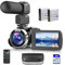 Hojocojo Video Camera Camcorder Full HD 4K 42MP 18x Zoom Video Recorder Camera Vlogging Camera for YouTube Camcorder with 3.0 IPS Screen and 32G SD Card,Remote Control,2 Batteries