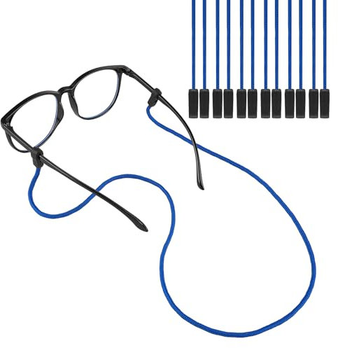 JIEYAO 6 Stück Brillenband,Universal Brillenbandhalter Ohne Schwanz Silikon Brillenkette Nylon Sonnenbrillenhalter Verstellbar Anti Rutsch Brillenschnur Band für Sport Brille zum Umhängen Herren Damen