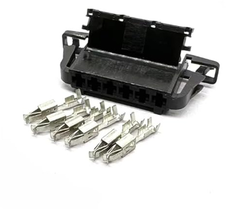UHNYTRV 1/6 Pin Fanale Posteriore automobilistico Connettore Maschio Femmina 1J0972706 Spina fanale Posteriore/Auto da 2,8 mm(Bruin)