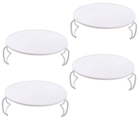 Cabilock 4pcs Steam Rack for Microwave Oven Tray Layered Storage Rack Heat Insulation Pot Holder for Home Steaming and Organizing