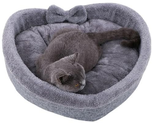 Opilroyn Lit pour Animal de Compagnie en Forme de cœur | Nid de Sommeil Chaud pour Animaux de Compagnie | Tapis d'hiver pour Chien intérieur, Salon, Balcon, Cadre de fenêtre, dortoir d'étudiant