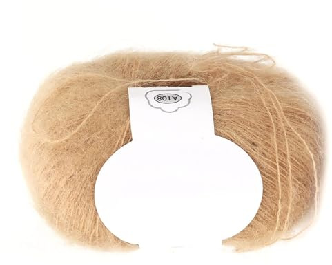 Populärt mjukt mohair-stickning-angora-ullgarn, 26 g/rulle långt ullstickgarn för pyssel av halsdukar, tröjor (18 kaki)