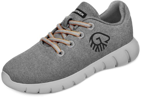 GIESSWEIN Herren Woll-Sneaker Merino Runners, Grau, 43 EU
