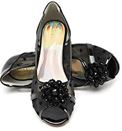 ELSA & ANNA Zapatos de Princesa niña - 3 cm tacón - Zapatos de fantasía con Brillos y Cristales - para Fiestas, cumpleaños y Cosplay - Tacones niña Princesa (GLD13)