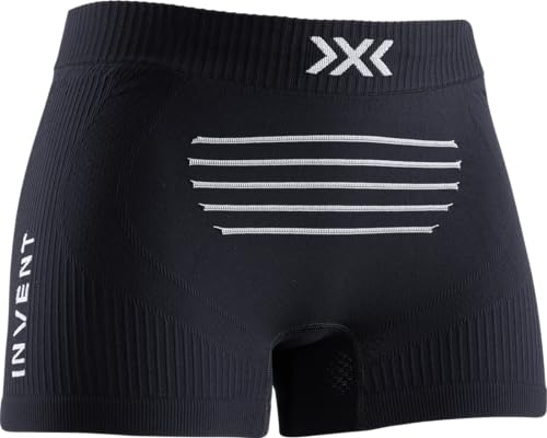 X-Bionic Damen Invent Boxer Shorts, Opal Black/Arctic White, M