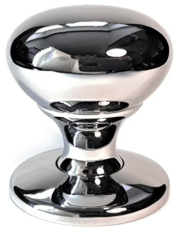 Sets of 6 Knobs for Kitchen cabinets & Bedroom Furniture, Cupboard Drawer & Door Polished Chrome Fittings by FFF diam - 32mm