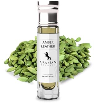 Arabian Opulence FR229 AMBER LEATHER Roll-on Parfümöl | Konzentriertes Parfüm-Körperöl | Lang anhaltendes Parfüm auf Ölbasis für Männer und Frauen | Reisegröße Alkoholfreies Parfümöl-Fläschchen (6ml)