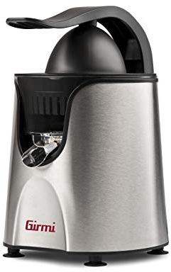 Girmi SR56 Spremiagrumi 85W, Capacità 400cc, Corpo Inox, Due coni per agrumi, Braccio premiagrumi