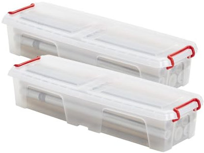 Kreher Weihnachtlicher Geschenkpapierbox 20 Liter mit verschließbarem Deckel, aus Kunststoff in robuster Ausführung (2)