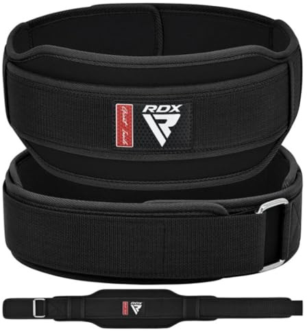 RDX RX5 Weightlifting Belt Adjustable Support Belt for Gym Training (Black, M)