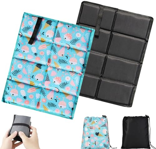 MHwan Sitzkissen Outdoor, 2 Stück Wasserdicht und Thermo Sitzunterlage Outdoor Kinder Erwachsener, Warm, Weich und Bequem Sitzkissen Faltbar, mit 2 Aufbewahrungsbeuteln, Maschinenwaschbar