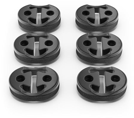 6 Stück Auspuffgummi Haltering Abgasanlage kompatibel mit Fiat Ducato, 244 250 51854824 Peugeot Boxer, Citroen Jumper Schwarz