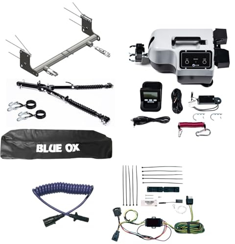 TrendsAuto Blue Ox Alpha Tow Bar & Baseplate Combo with EZ Light Wiring Harness Kit & Patriot Brake System fits 2007 2018 Jeep Wrangler JK Decal | BX1126 BX7390 BX88206 BX88440 BX88285 BRK2022