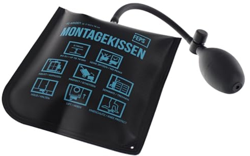 FEPS Tool monteringskudde 16,5 x 16 cm | Luftkudde för dörr- och fönstermontering | Luftkudde som monteringshjälp för höjder upp till 74 mm