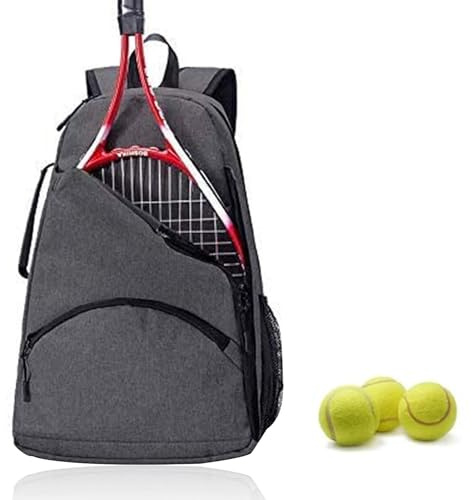 Tennisrucksack,Tennistasche,Unisex Tennis Rucksack für Damen Herren und Kinder,Schlägertasche Rucksack Tasche für Tennis Badminton,Head Tennisrucksack Sportrucksack,Tennis Bag Backpack (Dunkelgrau)
