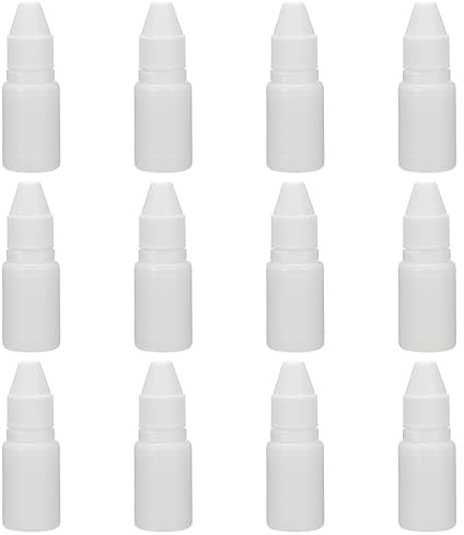 PATIKIL Recambios de tinta para sellos 0.33oz, 12 piezas de 10ml para almohadillas de estampación automática, sellos fechadores, scrapbooking, color blanco