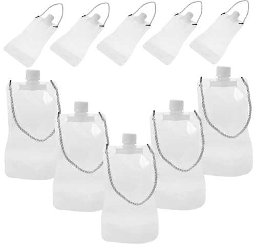 OUNONA 10pcs Stand-up Beer Bag Liquor Pouches Reusable Drink Bags for Adults Juice Flask Squeeze Pouches