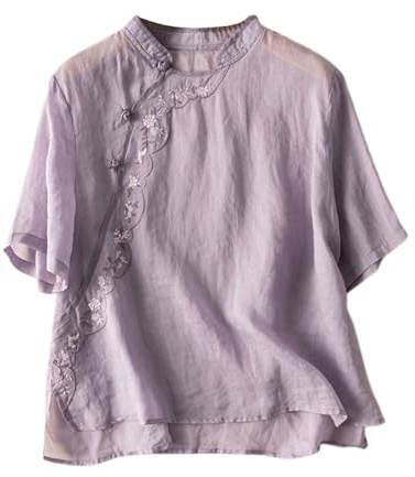Blusas de estilo bohemio retro de lino para mujer, camisa gráfica floral bordada boho de verano, túnica de volante hippie para mayores, moda campesina boho de encaje transparente, gasa de fiesta para