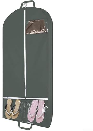 Bolsa de viaje para ropa de 50 pulgadas con dos bolsillos transparentes para un fácil acceso a corbatas y accesorios mientras mantiene la ropa protegida (color oliva)