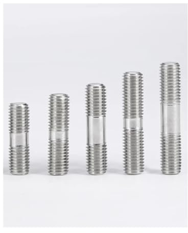 Perno prisionero roscado de doble extremo acero inoxidable, M3 M4 M5 M6 M8 M10 M12 M16, pernos sin cabeza 304, varilla roscada, dentada, barra(M6-5pcs,45mm)