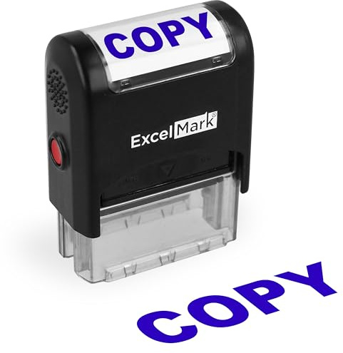 ExcelMark Copy - Self-Inking Rubber Stamp - A1539 Blue Ink